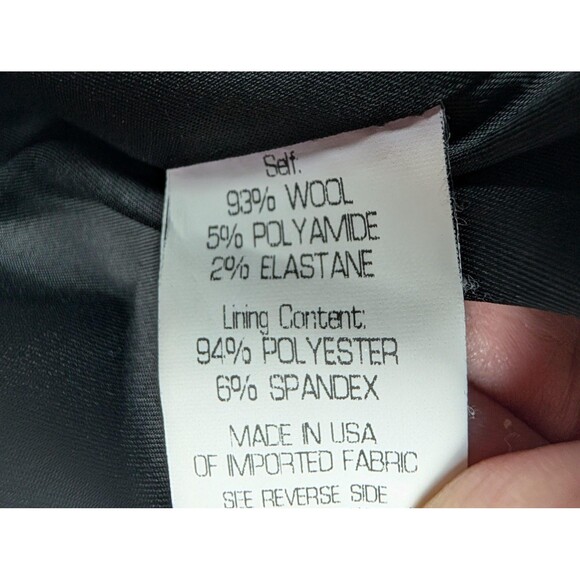 Theory Blazer Womens 0 Black Wool Blend Two Button Tailored Office Jacket USA - Picture 6 of 9
